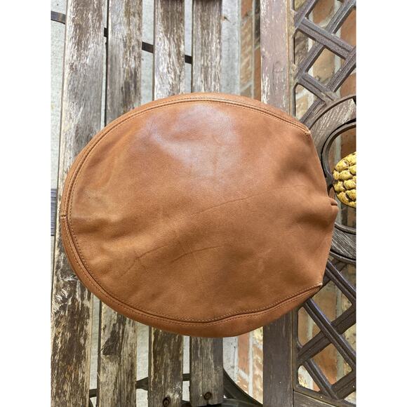 XL Vintage Lambskin Leather Hunting Newsboy Hat Cap - Picture 6 of 8